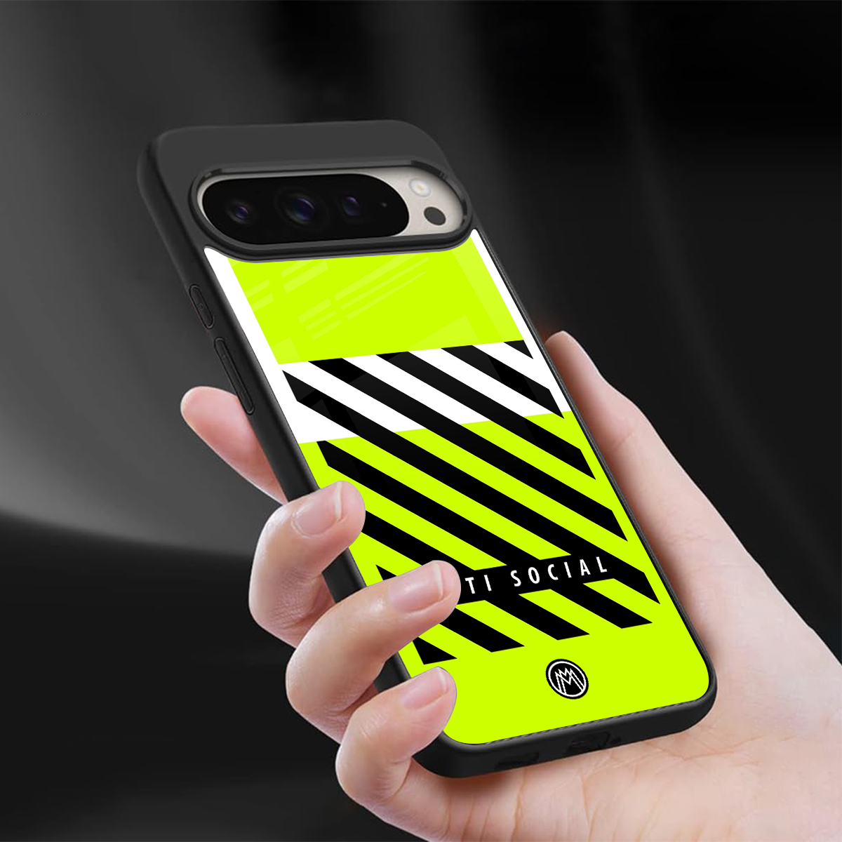 anti social back phone cover | glass case for google pixel 9 pro xl