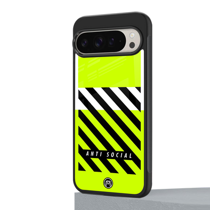 anti social back phone cover | glass case for google pixel 9 pro xl