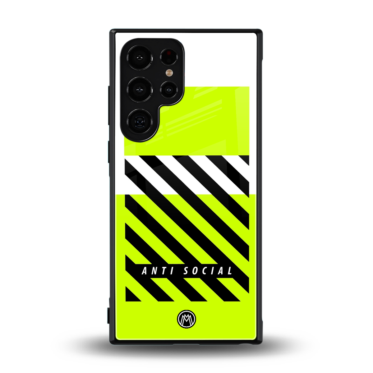 anti social back phone cover | glass case for samsung galaxy s24 ultra