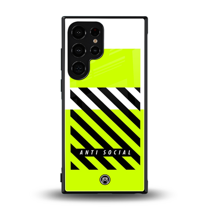 anti social back phone cover | glass case for samsung galaxy s24 ultra