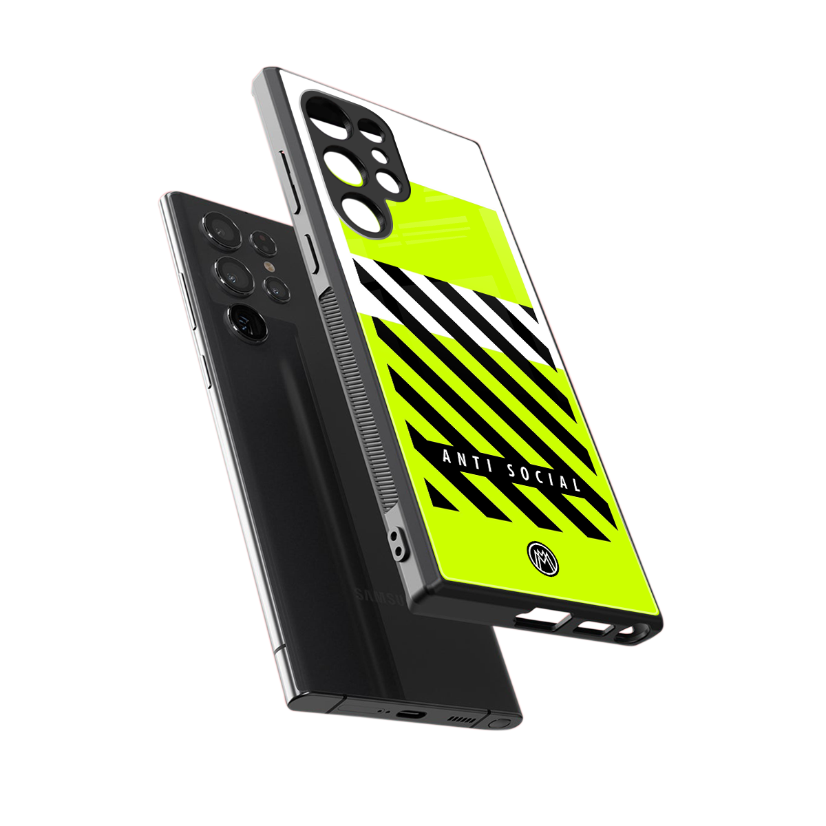 anti social back phone cover | glass case for samsung galaxy s24 ultra