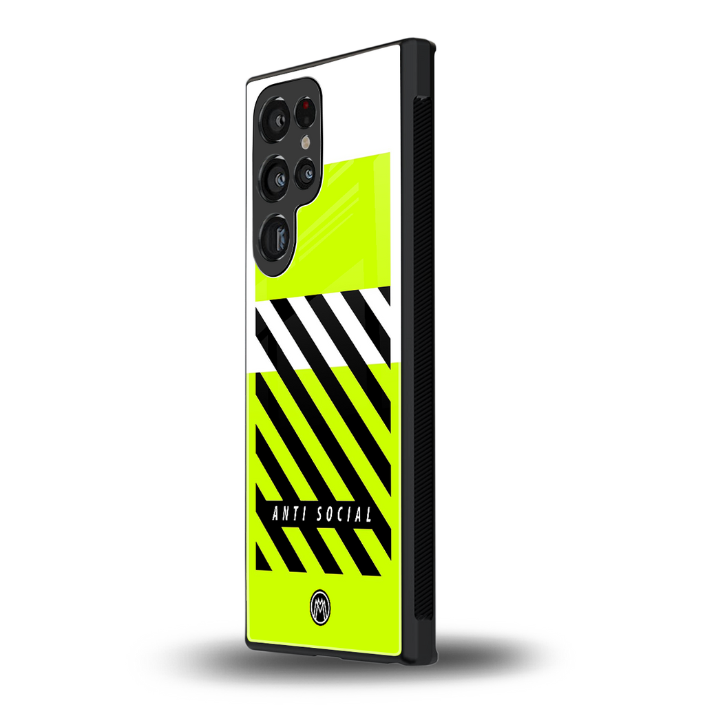 anti social back phone cover | glass case for samsung galaxy s23 ultra