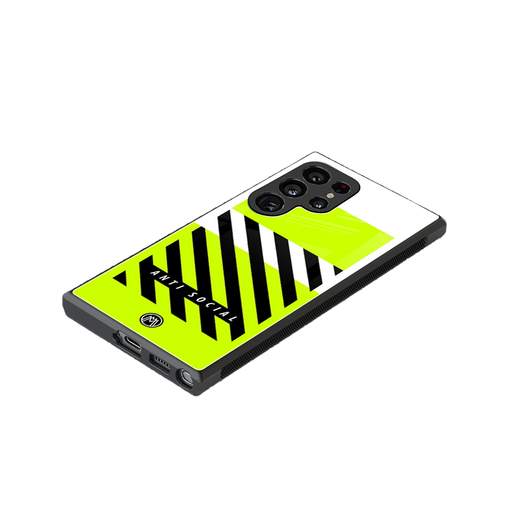 anti social back phone cover | glass case for samsung galaxy s24 ultra