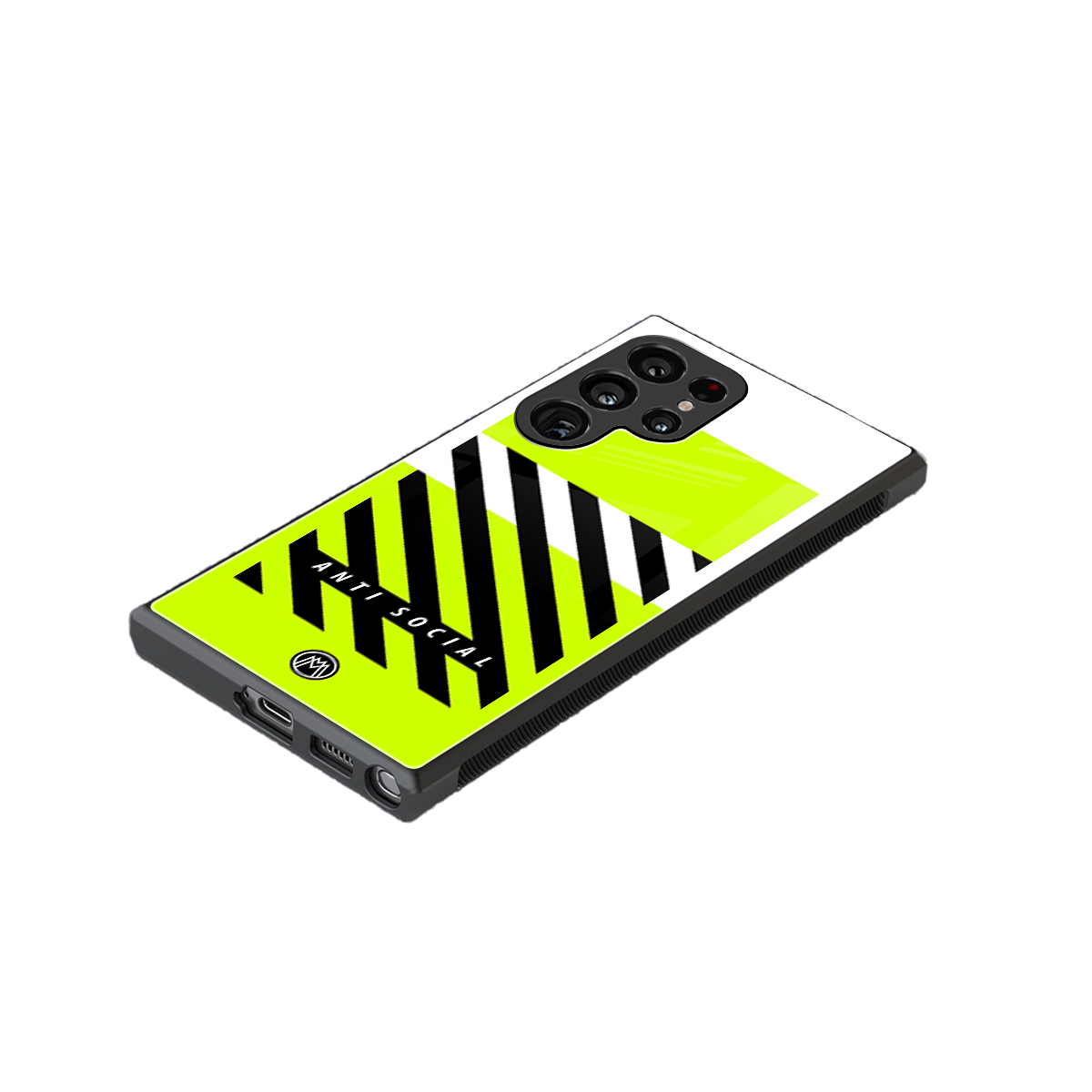 anti social back phone cover | glass case for samsung galaxy s23 ultra