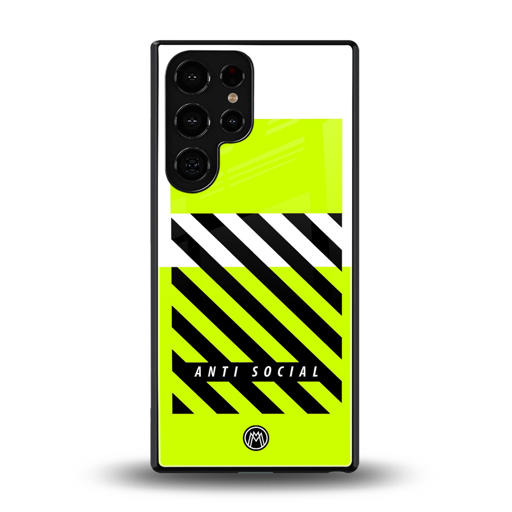 anti social back phone cover | glass case for samsung galaxy s25 ultra