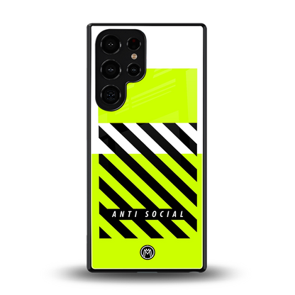 anti social back phone cover | glass case for samsung galaxy s25 ultra