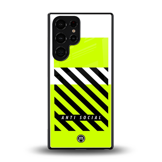 anti social back phone cover | glass case for samsung galaxy s25 ultra