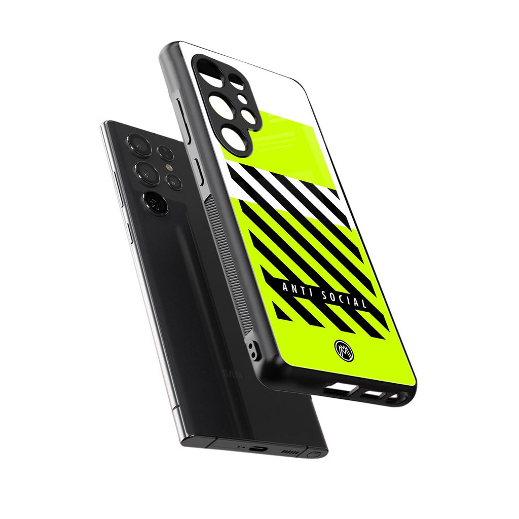 anti social back phone cover | glass case for samsung galaxy s25 ultra