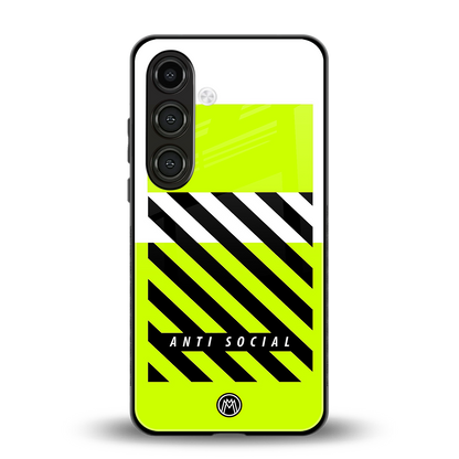 anti social back phone cover | glass case for samsung galaxy s24 fe