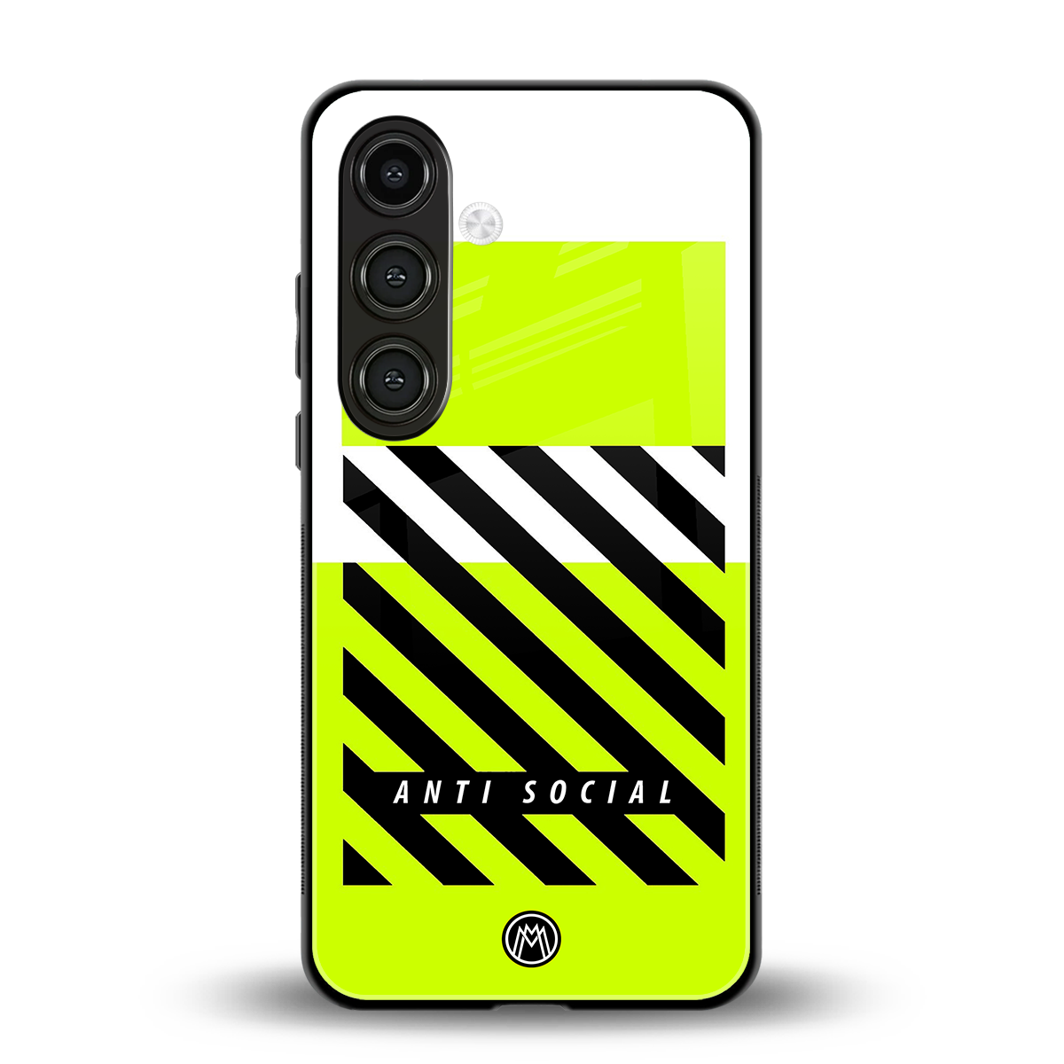 anti social back phone cover | glass case for samsung galaxy s25 plus