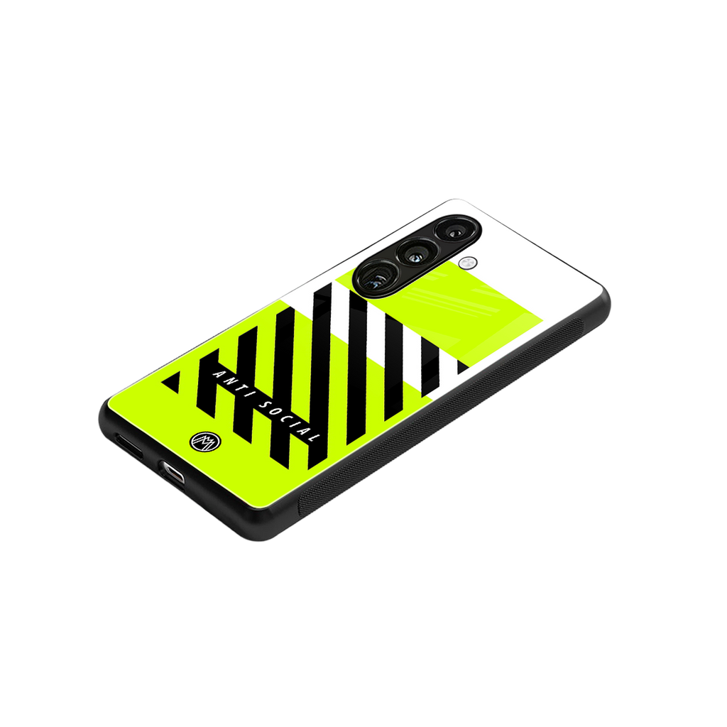 anti social back phone cover | glass case for samsung galaxy s24