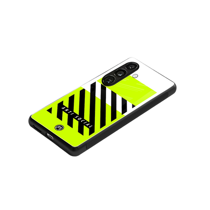 anti social back phone cover | glass case for samsung galaxy s23 plus