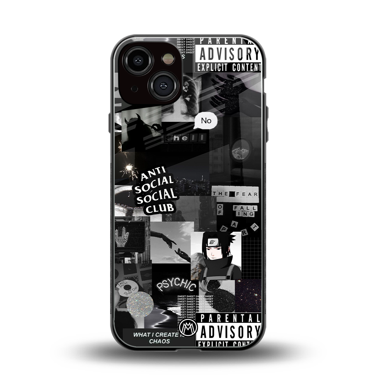 anti social social club dark edition back phone cover | glass case for iphone 13