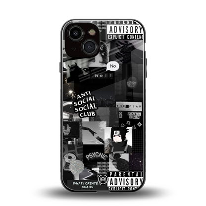 anti social social club dark edition back phone cover | glass case for iphone 13