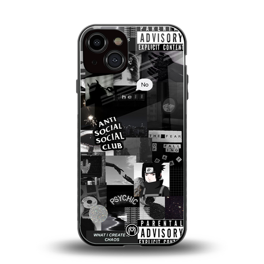 anti social social club dark edition back phone cover | glass case for iphone 13