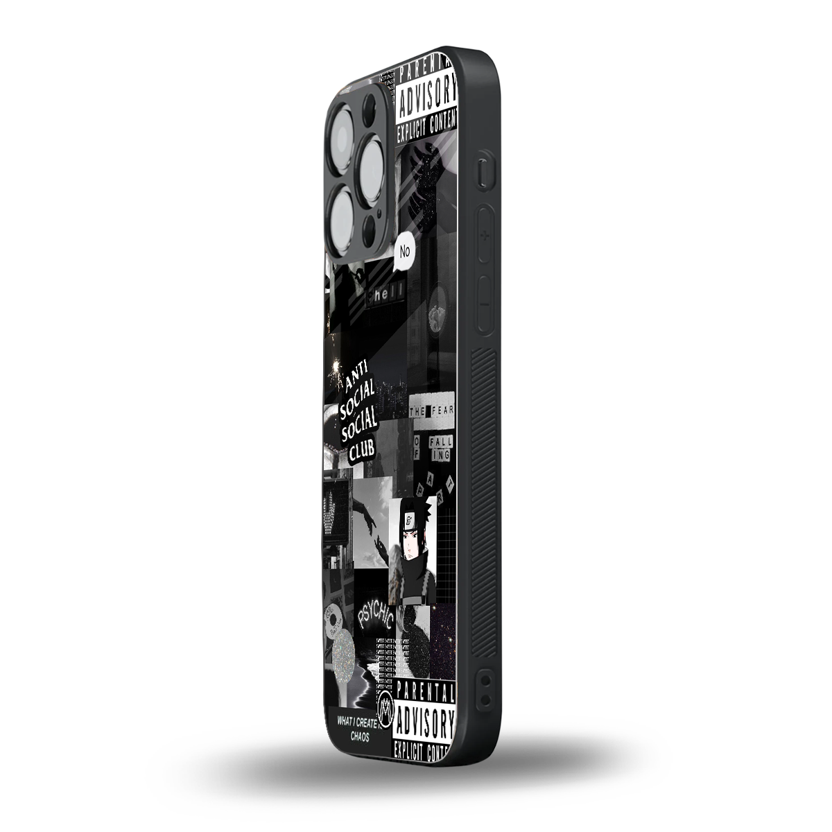 anti social social club dark edition back phone cover | glass case for iphone 15 pro max