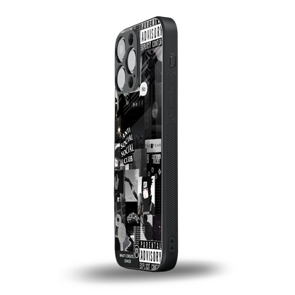 anti social social club dark edition back phone cover | glass case for iphone 14 pro max