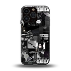 anti social social club dark edition back phone cover | glass case for iphone 16 pro