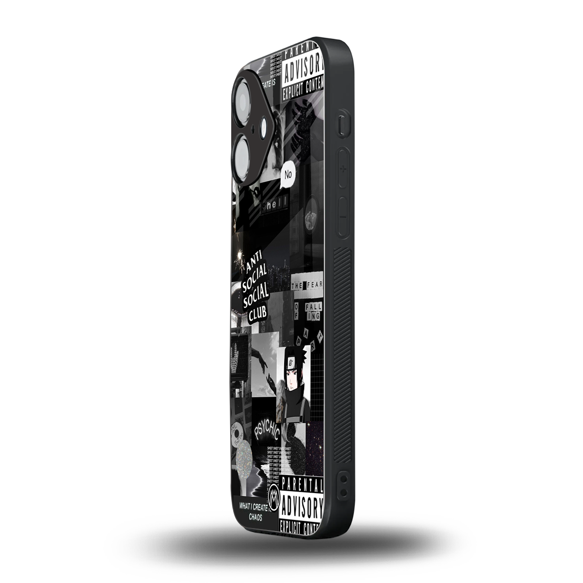 anti social social club dark edition back phone cover | glass case for iphone 16