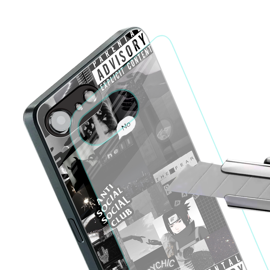 anti social social club dark edition back phone cover | glass case for iphone 16e
