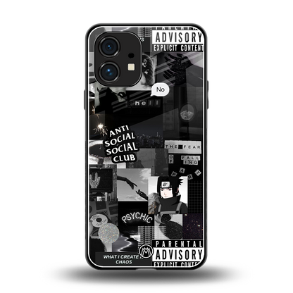 anti social social club dark edition back phone cover | glass case for nothing phone 1