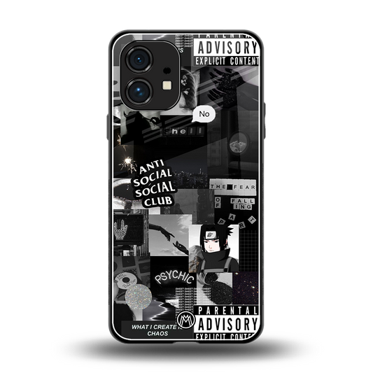anti social social club dark edition back phone cover | glass case for nothing phone 1