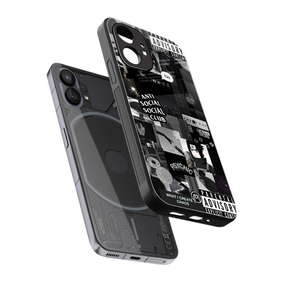 anti social social club dark edition back phone cover | glass case for nothing phone 1