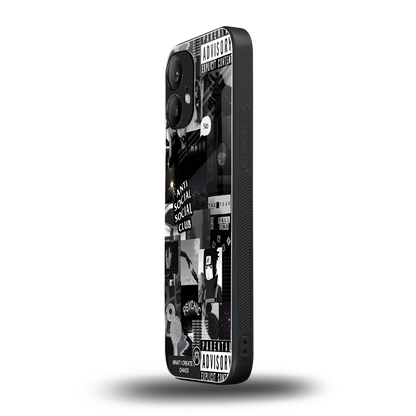 anti social social club dark edition back phone cover | glass case for nothing phone 2