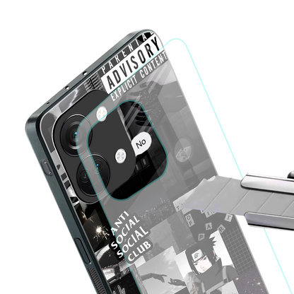anti social social club dark edition back phone cover | glass case for oneplus nord 3
