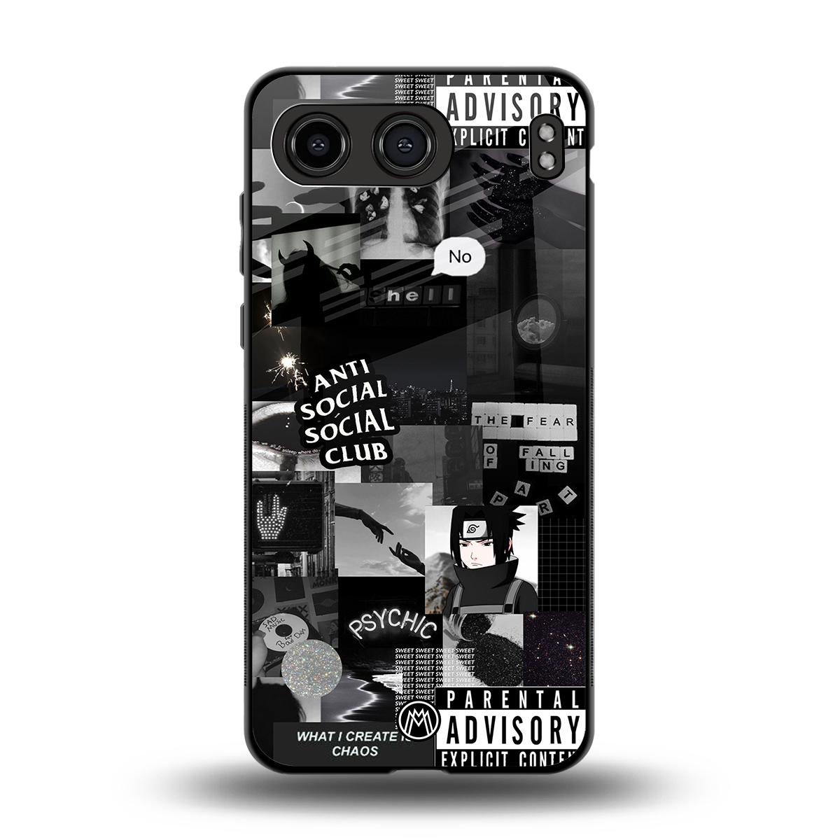 anti social social club dark edition back phone cover | glass case for oneplus nord 4
