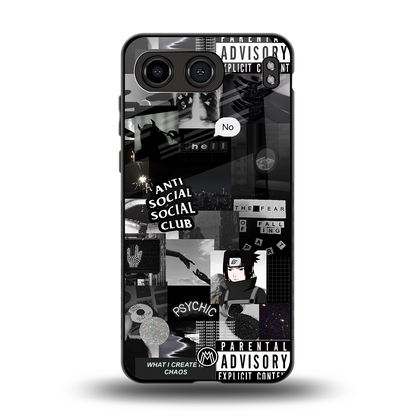 anti social social club dark edition back phone cover | glass case for oneplus nord 4