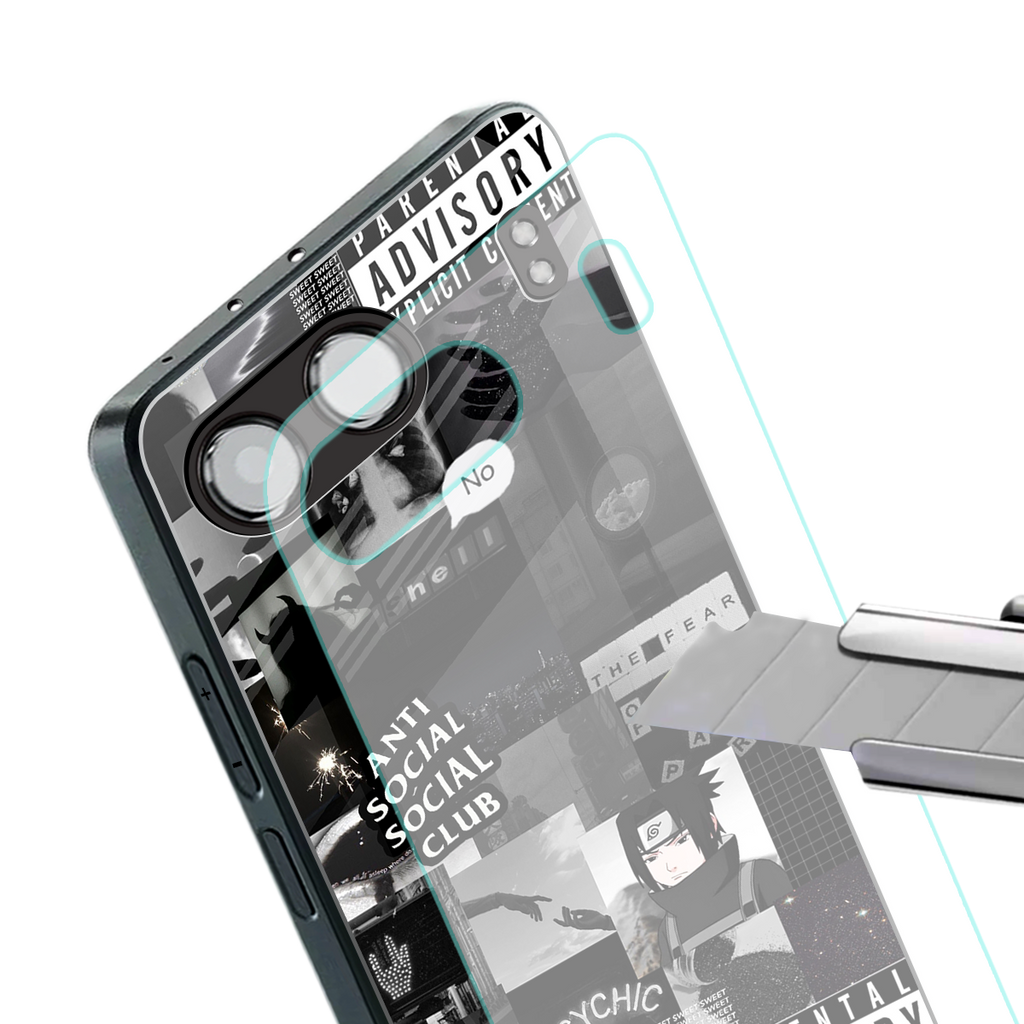 anti social social club dark edition back phone cover | glass case for oneplus nord 4