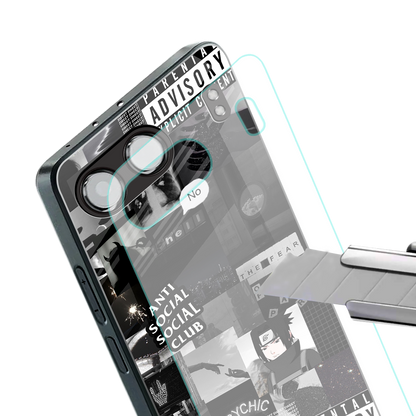 anti social social club dark edition back phone cover | glass case for oneplus nord 4