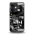anti social social club dark edition back phone cover | glass case for oneplus nord ce 3