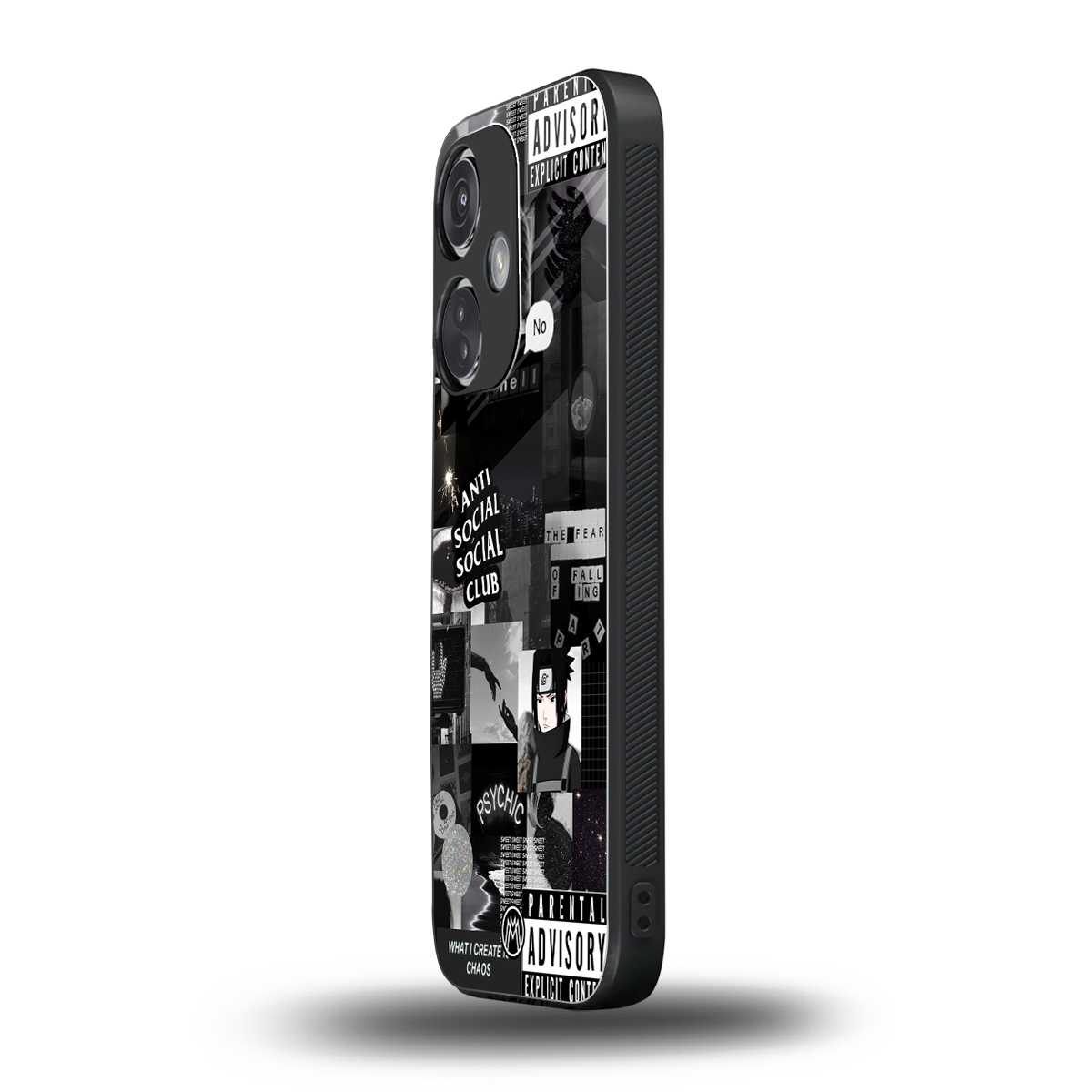 anti social social club dark edition back phone cover | glass case for oneplus nord ce 3