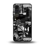 anti social social club dark edition back phone cover | glass case for oneplus nord ce 4 lite
