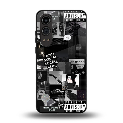 anti social social club dark edition back phone cover | glass case for oneplus nord ce 4 lite
