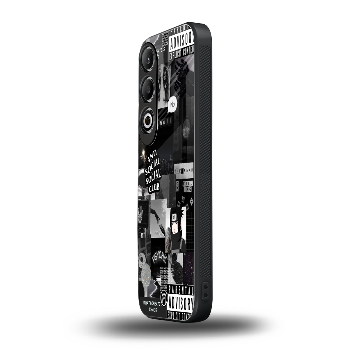 anti social social club dark edition back phone cover | glass case for oneplus nord ce 4