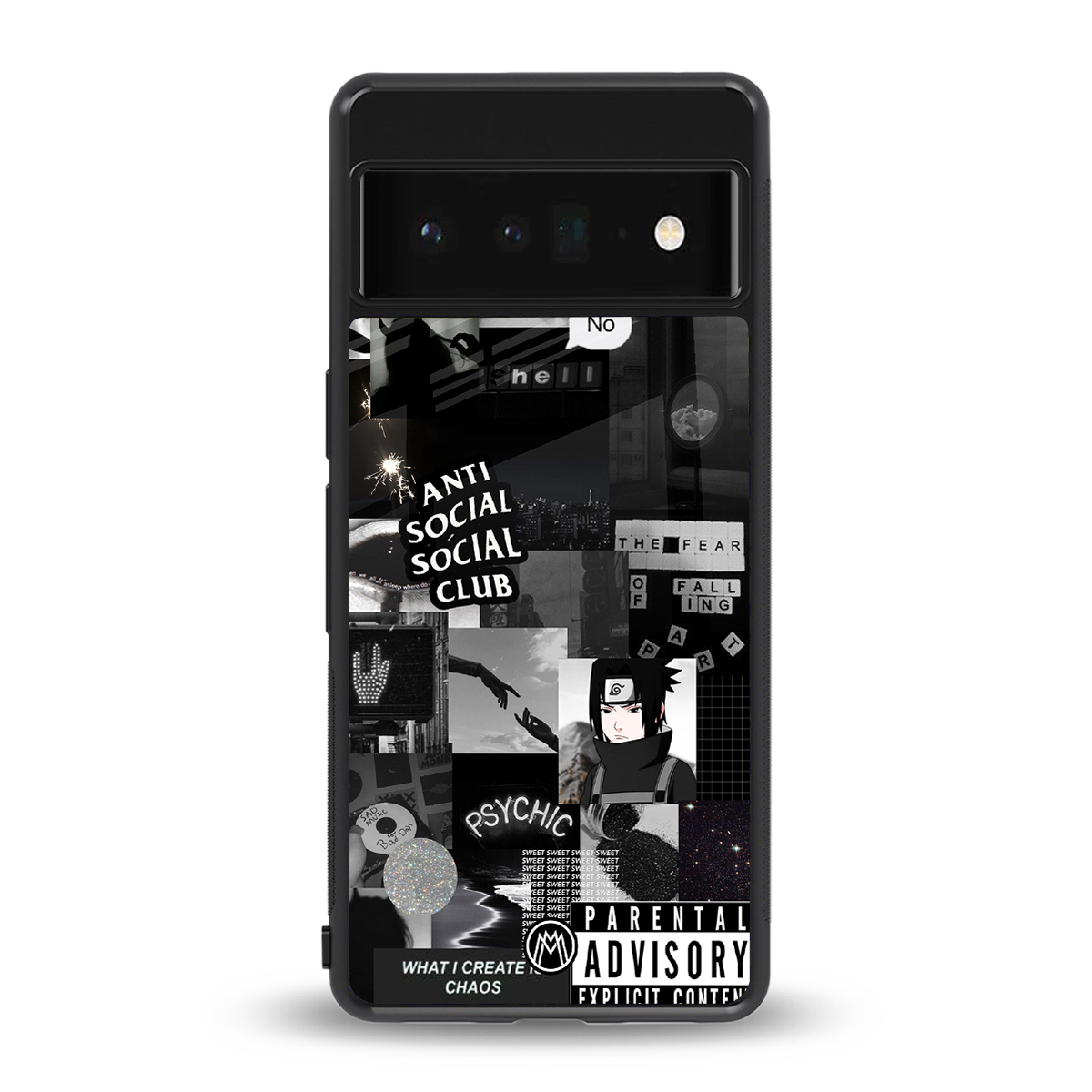 anti social social club dark edition back phone cover | glass case for google pixel 6 pro