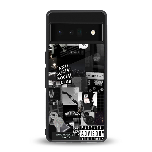 anti social social club dark edition back phone cover | glass case for google pixel 6 pro