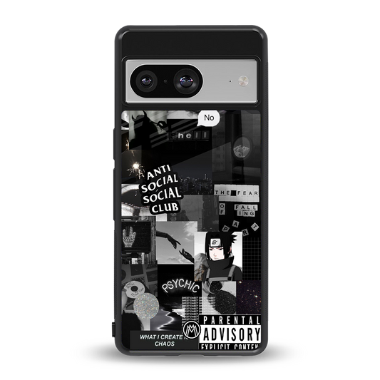 anti social social club dark edition back phone cover | glass case for Google Pixel 8