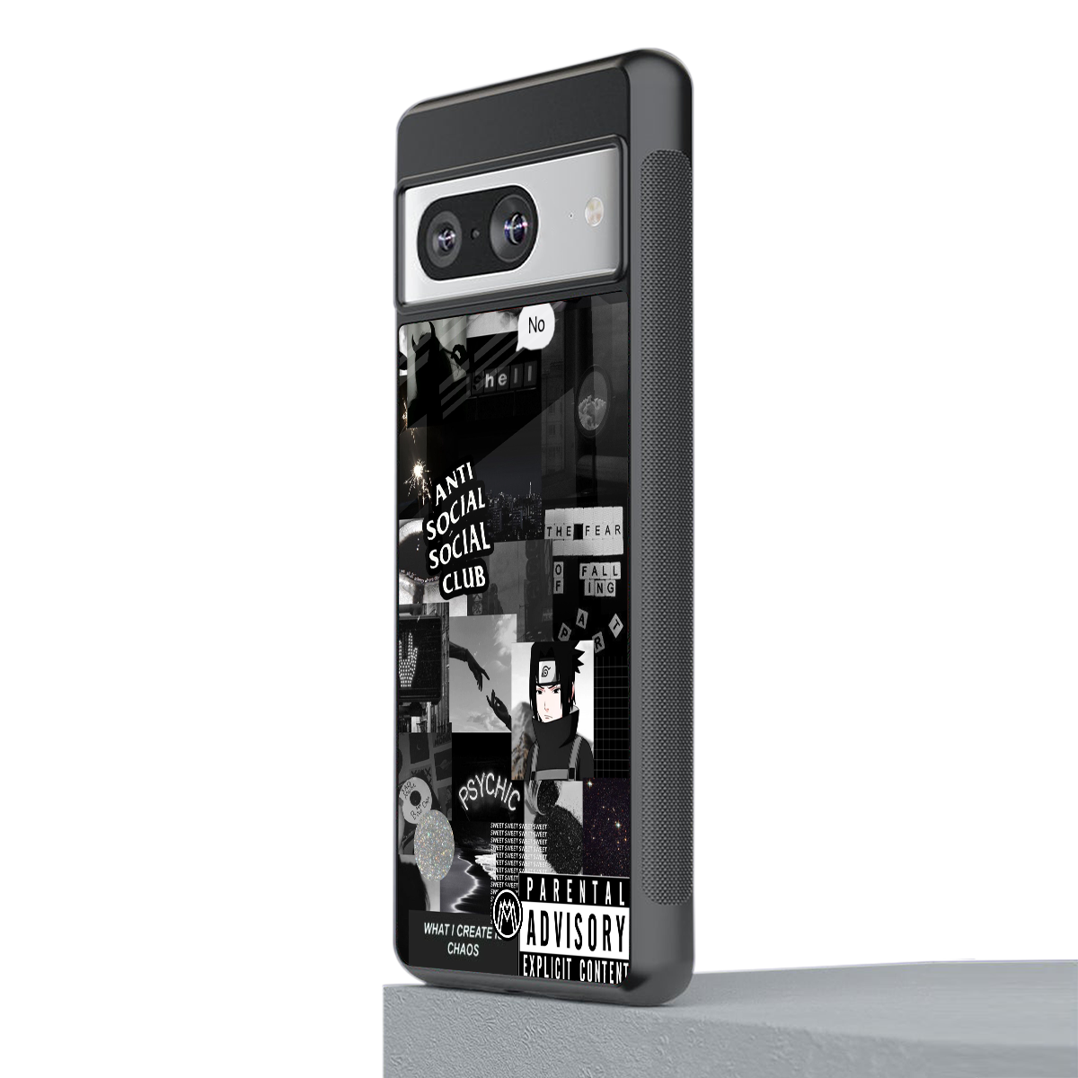 anti social social club dark edition back phone cover | glass case for Google Pixel 8