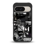 anti social social club dark edition back phone cover | glass case for google pixel 9