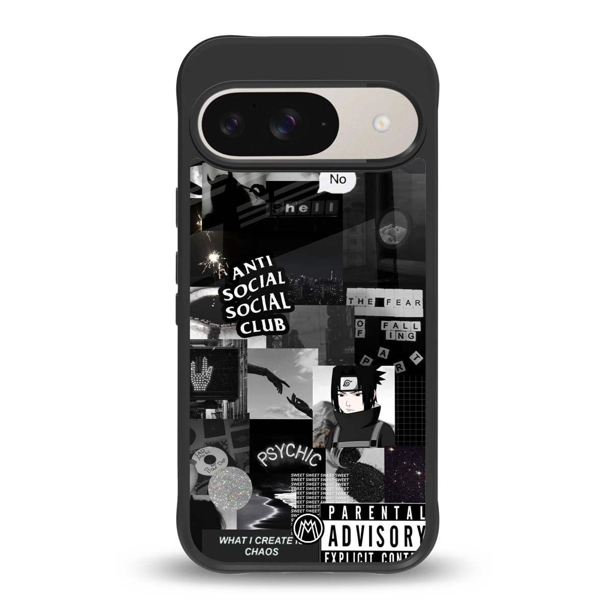 anti social social club dark edition back phone cover | glass case for google pixel 9