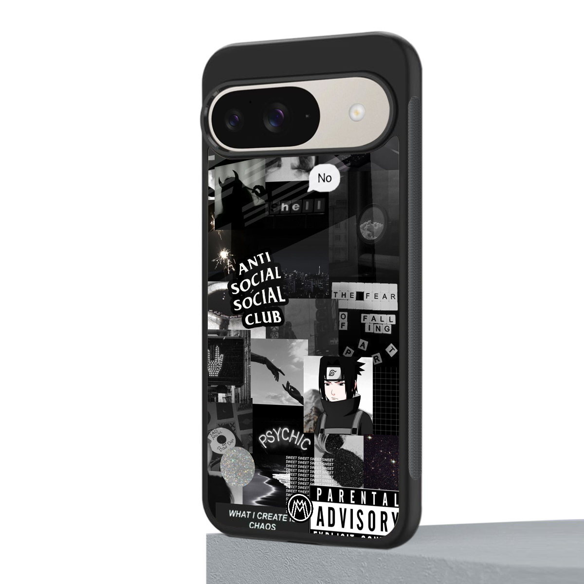 anti social social club dark edition back phone cover | glass case for google pixel 9