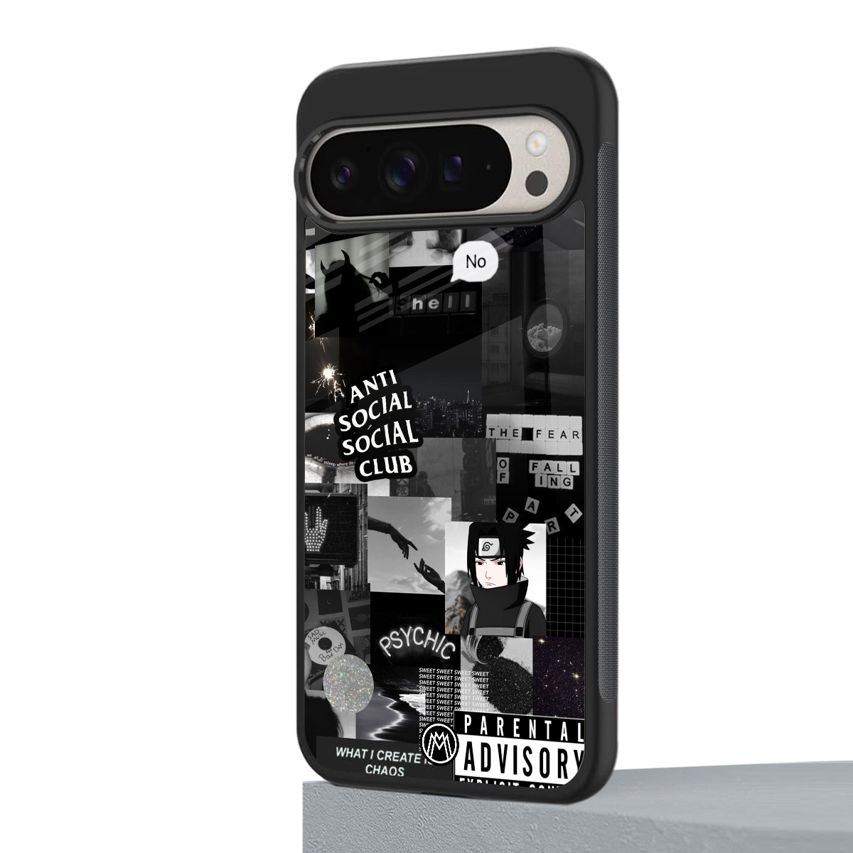anti social social club dark edition back phone cover | glass case for google pixel 9 pro xl