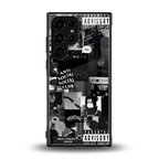 anti social social club dark edition back phone cover | glass case for samsung galaxy s24 ultra