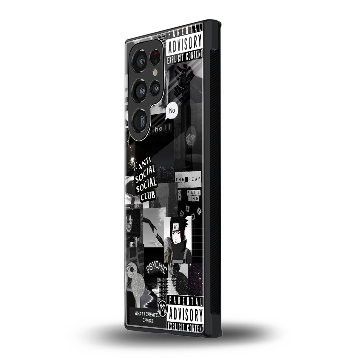 anti social social club dark edition back phone cover | glass case for samsung galaxy s24 ultra