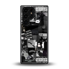 anti social social club dark edition back phone cover | glass case for samsung galaxy s25 ultra