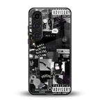 anti social social club dark edition back phone cover | glass case for samsung galaxy s24